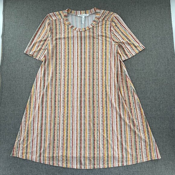 BCBGeneration‎ Shirt Dress Striped Medium Round neck Short Sleeve Relaxed Fit - Picture 1 of 12